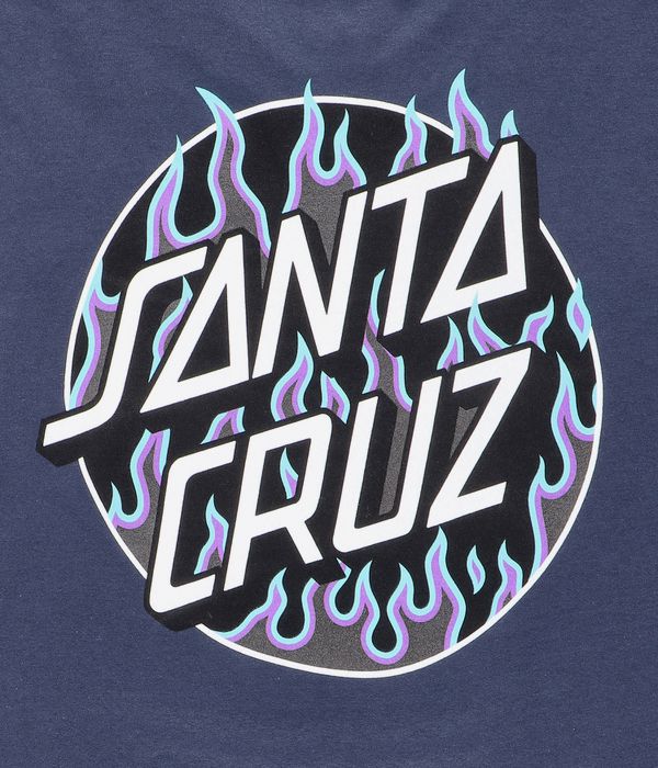 Thrasher x Santa Cruz Flame Dot Camiseta de manga larga (navy)