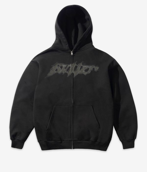 Butter Goods Amplify Zip-Sweatshirt avec capuchon (washed black)