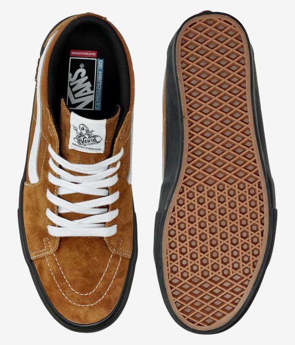 Vans Skate Grosso Mid Shoes (pig suede brown black)