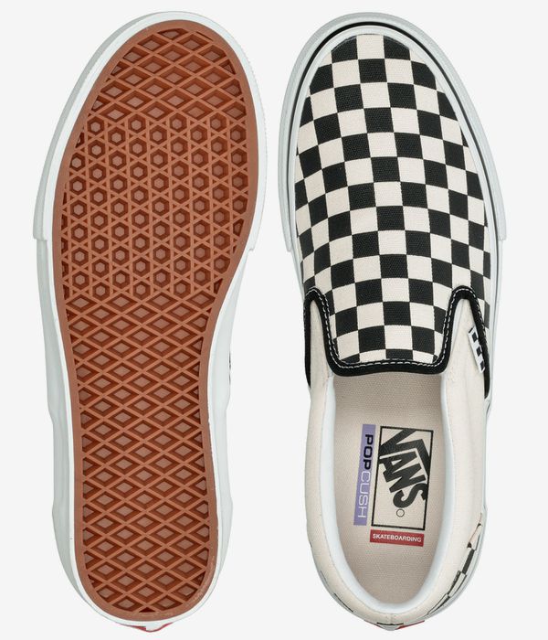 Vans Skate Slip-On Schoen (checkerboard black off)