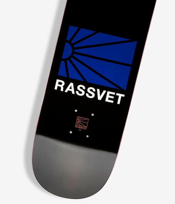 RASSVET | PACCBET Logo 8.375" Skateboard Deck (black)