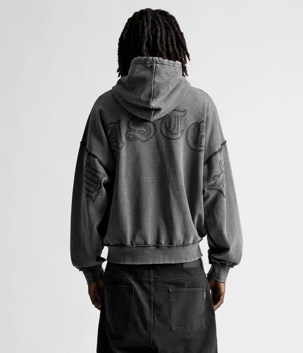 Wasted Paris Kingdom Curve Faded Zip-Hoodie (faded black)