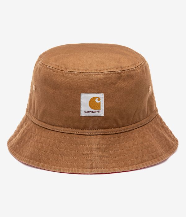 Carhartt WIP Heston Bucket Hat (Hamilton Brown/Cherry)