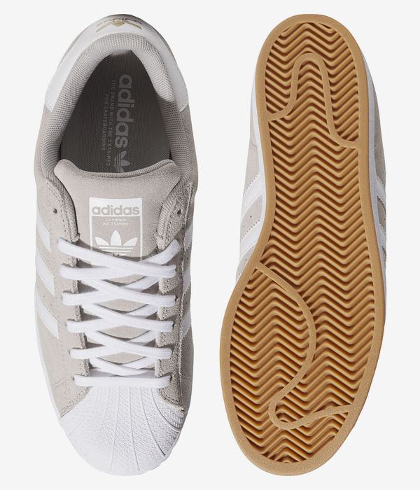 adidas Skateboarding Superstar ADV Schoen (clear granite white gold)