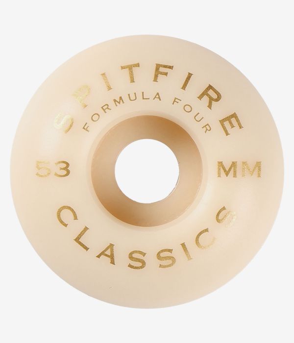 Spitfire Formula Four Classic Wheels (white orange) 53 mm 101A 4 Pack