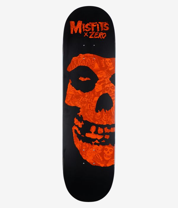 Zero x Misfits Fiend Skull Collage 8.5" Skateboard Deck (orange)