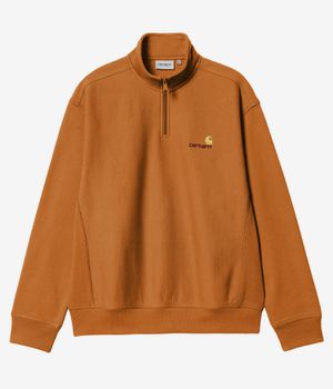 Carhartt WIP American Script Half Zip Sweatshirt (sienna)