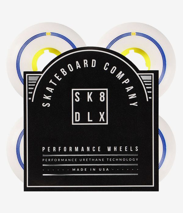 skatedeluxe Retro Conical Wheels (white yellow) 55mm 100A 4 Pack