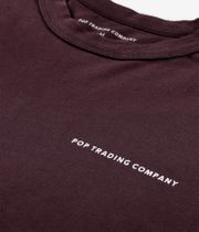 Pop Trading Company Logo Maglia a maniche lunghe (fudge charcoal heather)