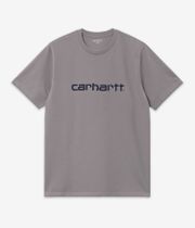 Carhartt WIP Script T-Shirt (shady grey dark navy)
