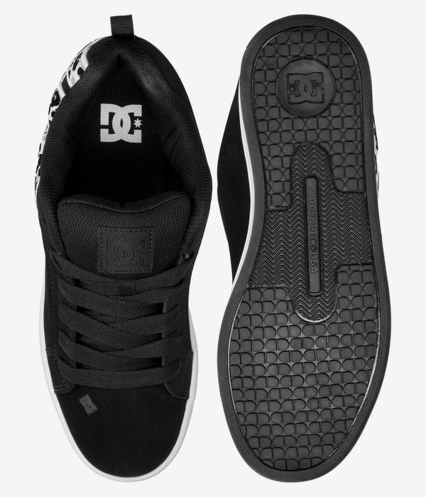 DC Court Graffik Shoes women (black white leopard print)