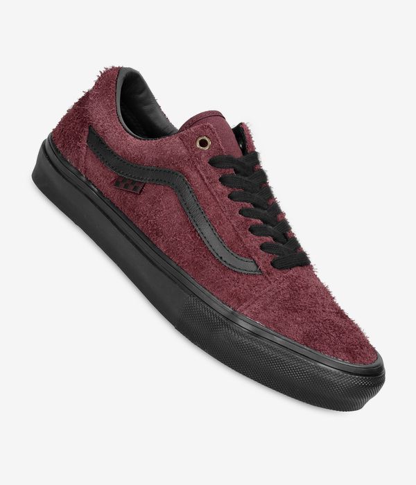 Vans Skate Old Skool Hairy Suede Chaussure (black burgundy)