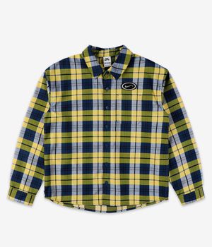 Nike SB BTN Up Koston Camicia (midnight navy speed yellow)