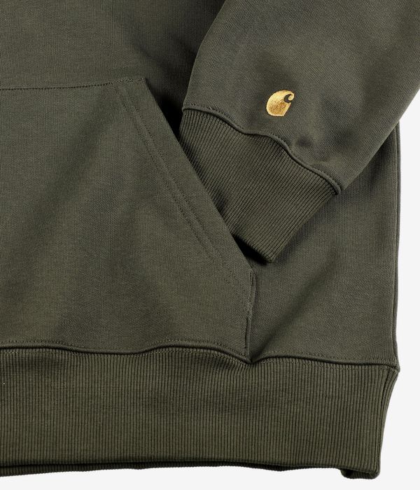 Carhartt WIP Chase Neck Zip Sweatshirt (olive gold)