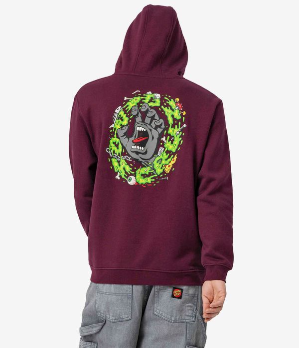 Santa Cruz Slime Cream sweat à capuche (dark cherry)