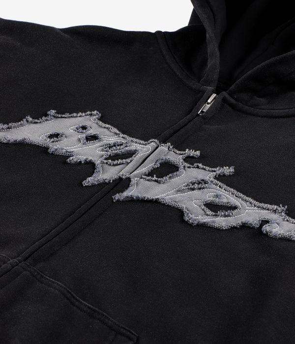 Butter Goods Amplify Zip-Sweatshirt avec capuchon (washed black)