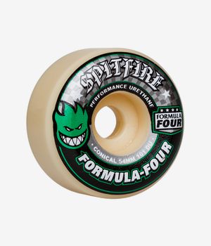 Spitfire Formula Four Conical Wheels (white green) 54 mm 101A 4 Pack