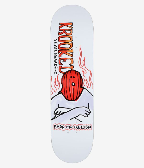 Krooked Wilson Fire Mask 8.75" Tavola da skateboard (white)