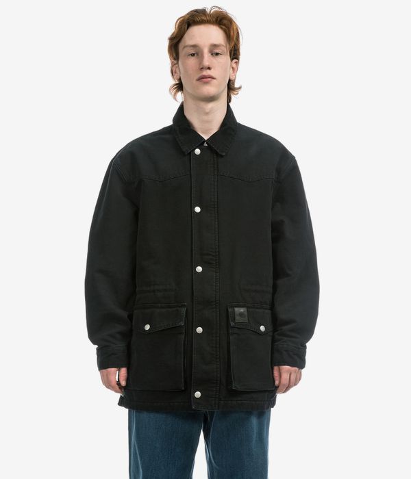 Carhartt WIP OG Santa Fe Coat Organic Dearborn Jacket (black black stone canvas)