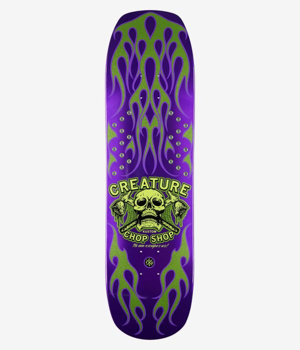 Creature Chop Shop Flame 8.5" Skateboard Deck (purple dip)