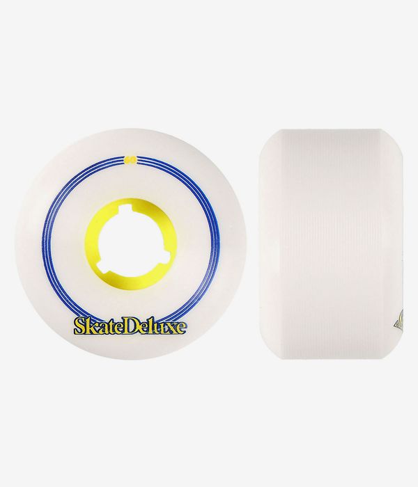 skatedeluxe Retro Conical Rollen (white yellow) 60mm 100A 4er Pack