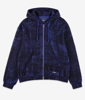 RASSVET | PACCBET Concealed Washed Waffle Thermal Zip-Sweatshirt avec capuchon (blue)