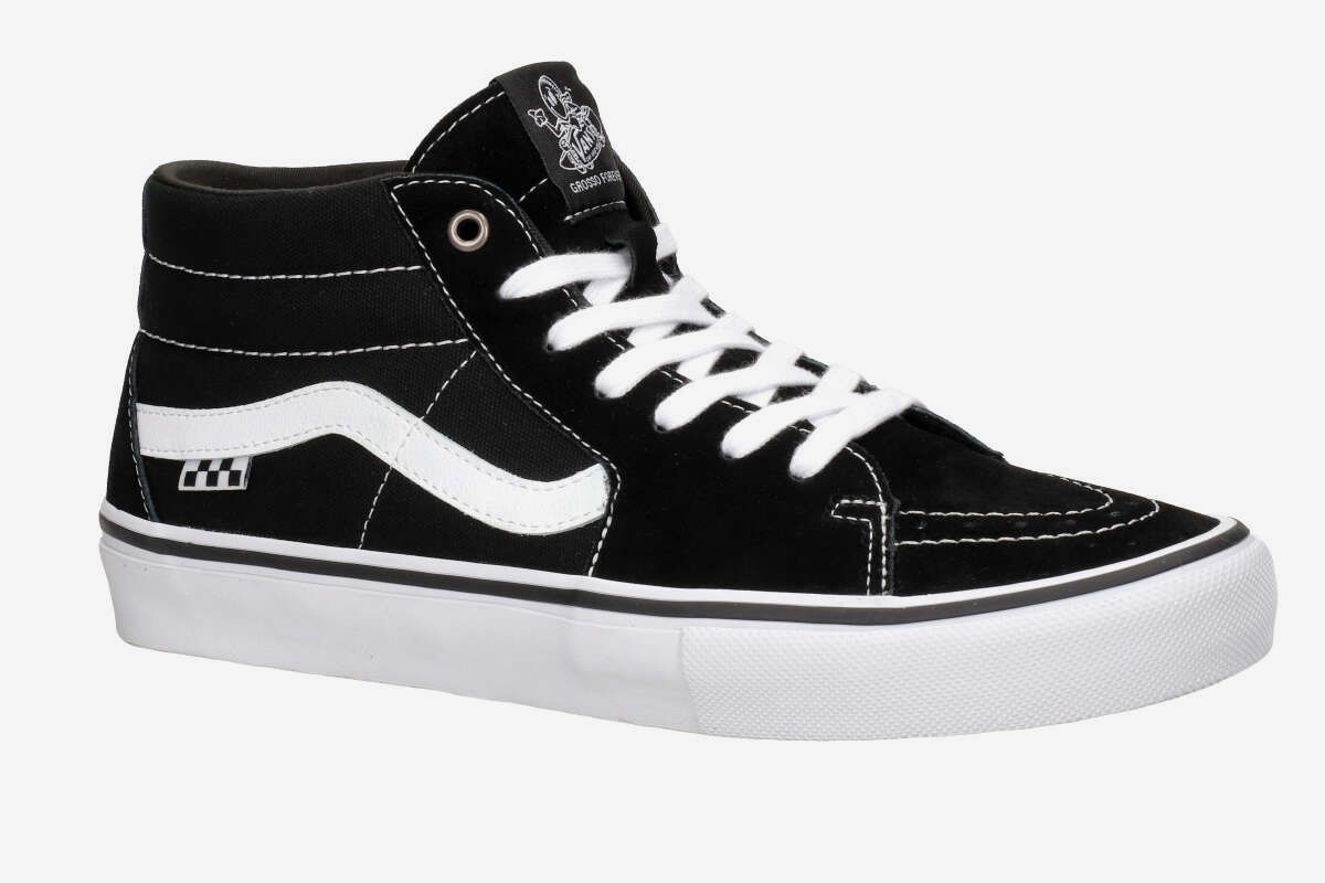 Shop Vans Skate Grosso Mid Shoes (black white) online