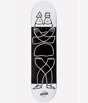 Inpeddo Smarty 8" Skateboard Deck (black white)