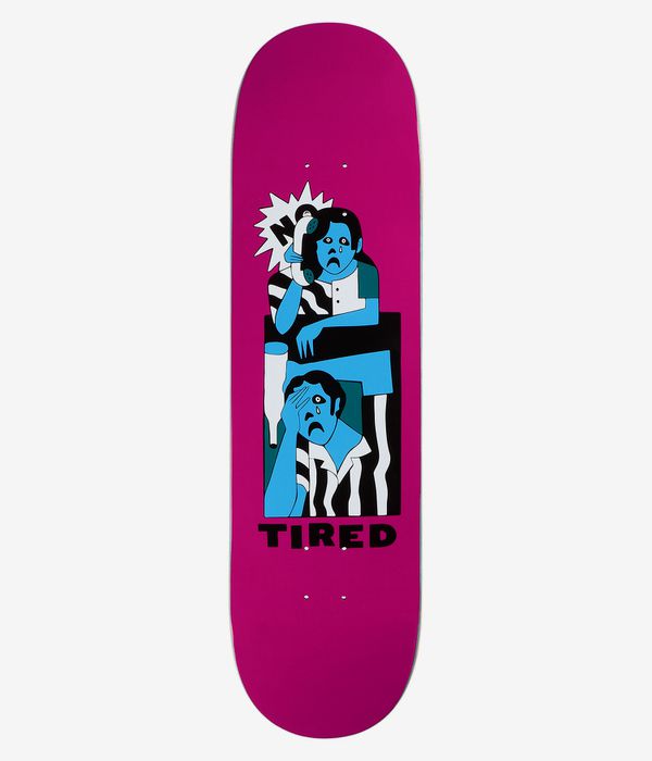 Tired Skateboards Sad Referees 8.375" Tabla de skate (dark red)