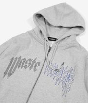 Wasted Paris Crown Pitcher Zip-Sweatshirt avec capuchon (ash grey)