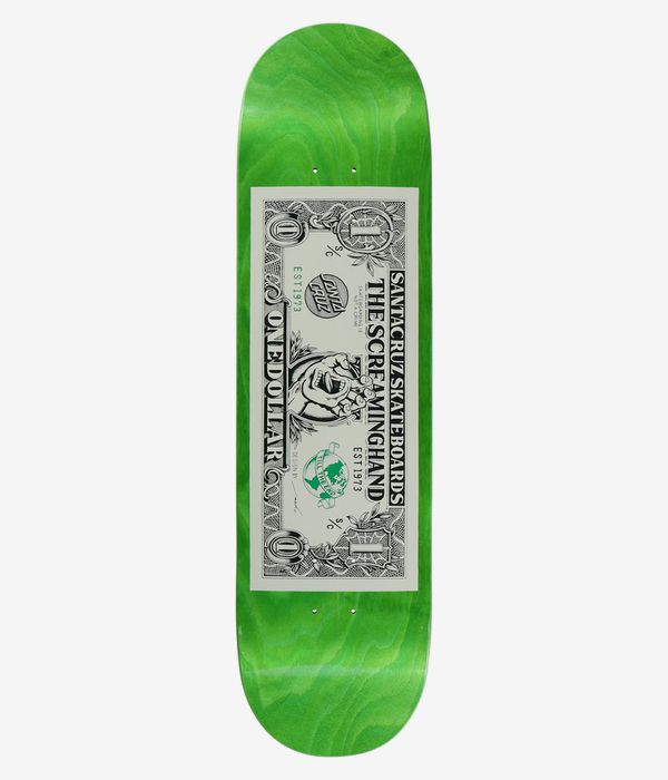 Santa Cruz Dollar Hand 8.25" Tavola da skateboard (green)