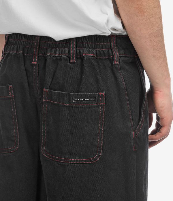 Poetic Collective Sculptor Denim Jeans (black red)
