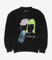 Fucking Awesome I Love You Sweatshirt (black overdyed)
