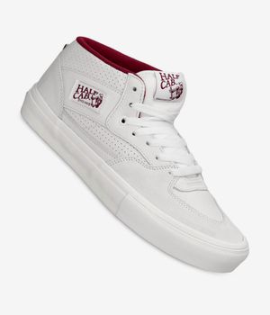 Vans Skate Half Cab Shoes (vintage sport white red)