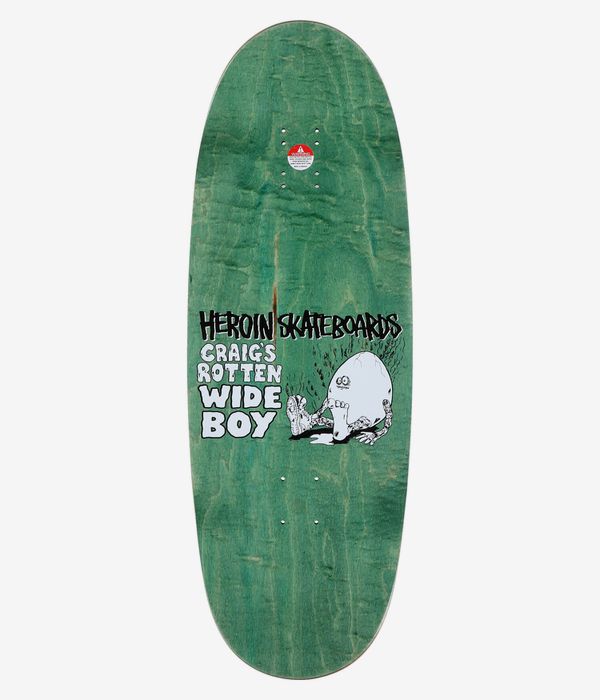 Heroin Skateboards Questions Rotten Wide Boy 10.75" Skateboard Deck (multi)