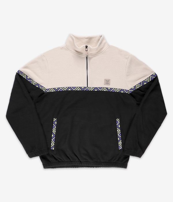 Iriedaily Monte Noe Troyer 1/2-Zip Felpa (black white)