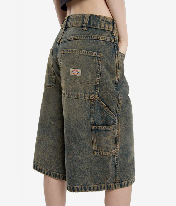 Dickies Carpenter Denim Jort Shorts women (yellow fade indigo)