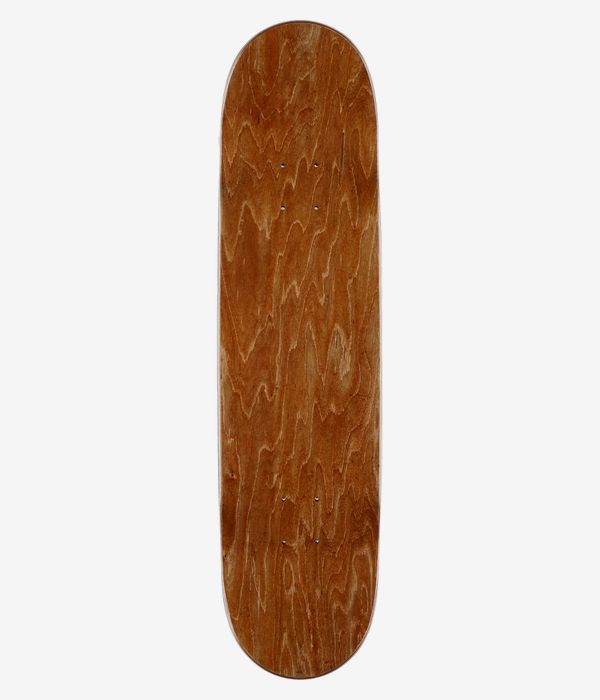 Jart Patch 8" Skateboard Deck, full top view — natural brown wood-grain surface with visible pre-drilled truck holes, no printed graphics or text. Clean studio image; white background.