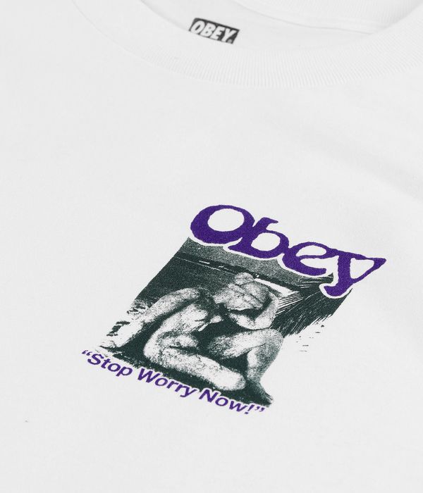 Obey Stop Worry Now T-Shirt (white)