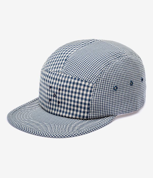 Pop Trading Company Gingham 5 Panel Casquette (navy white)