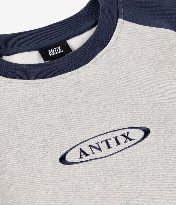 Antix Simplex Raglan Organic Sweatshirt (heather grey navy)