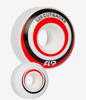 Flip Cutback Ruote (white red) 52mm 99A pacco da 4