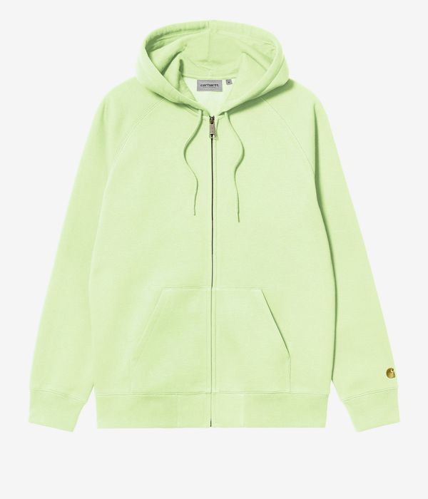 Carhartt WIP Chase Zip-Sweatshirt avec capuchon (air green gold)