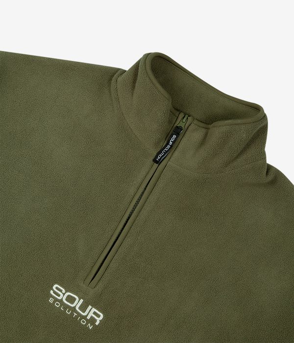 SOUR SOLUTION Micro Fleece Half Zip Sweatshirt (olive)