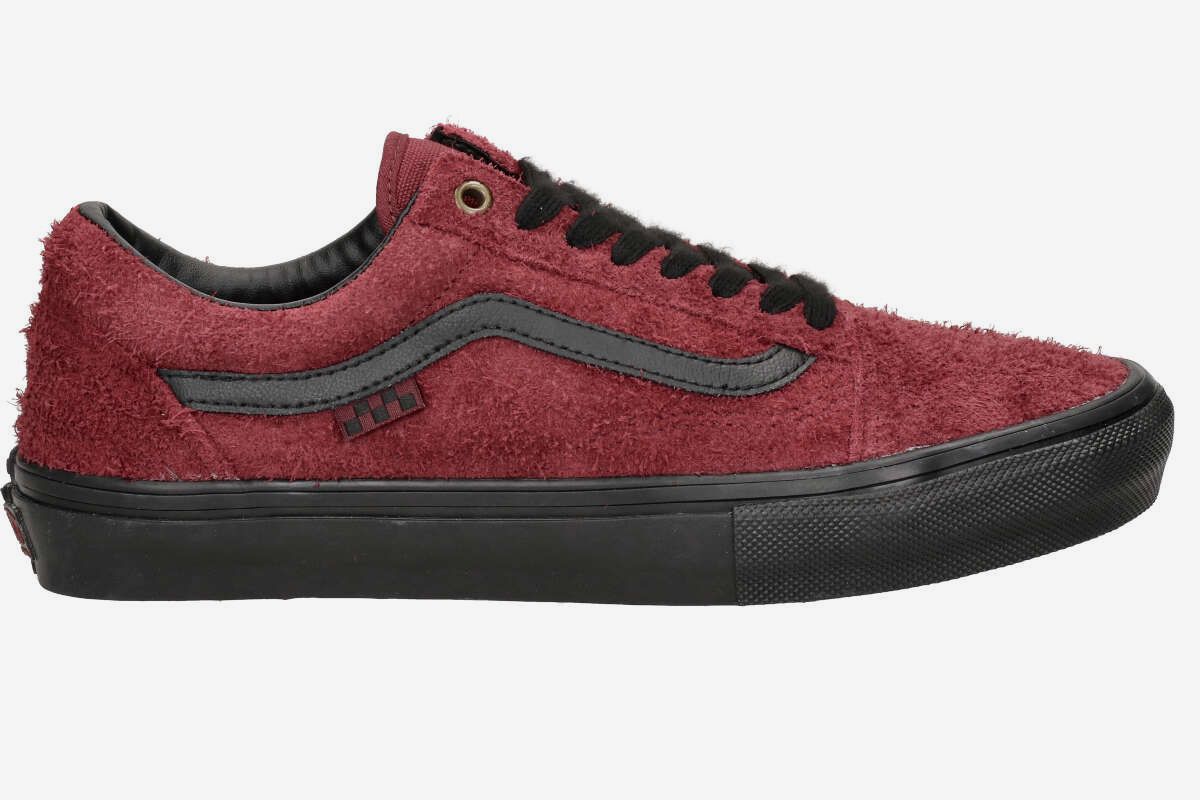 Vans Skate Old Skool Hairy Suede Chaussure (black burgundy)