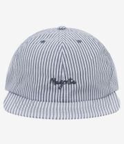 Magenta Seersucker Cap (striped)