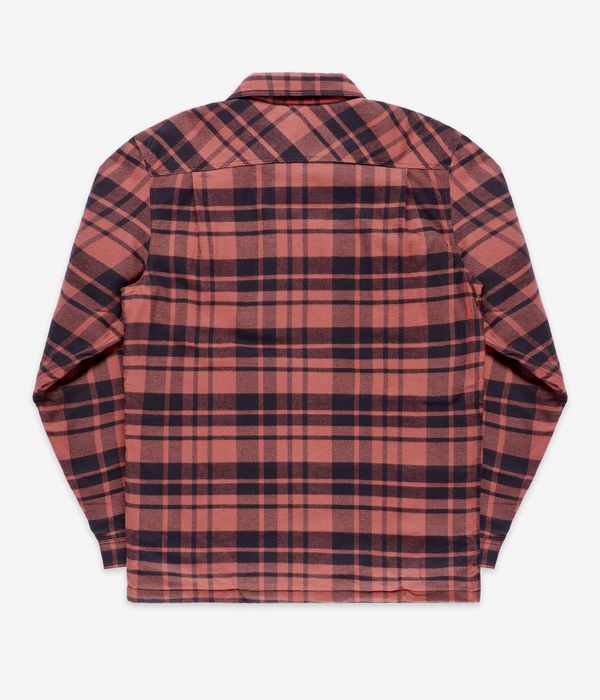 Patagonia Insulated Organic Cotton Fjord Flannel Jacke (ice caps burl red)