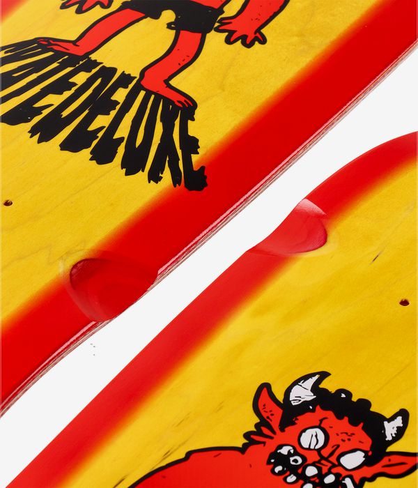 skatedeluxe Devil Shaped 9.375" Planche de skateboard (yellow red)