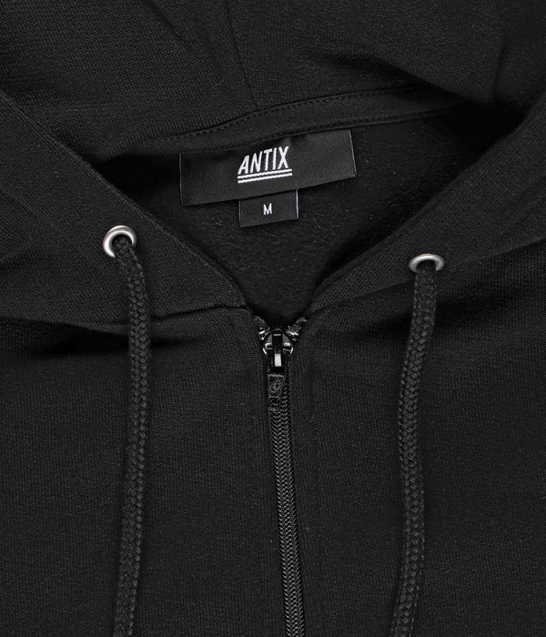 Antix Cadere Organic Felpa Hoodie con zip (black)