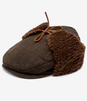 Brixton Barrel Earflap Casquette (brown brown tweed)
